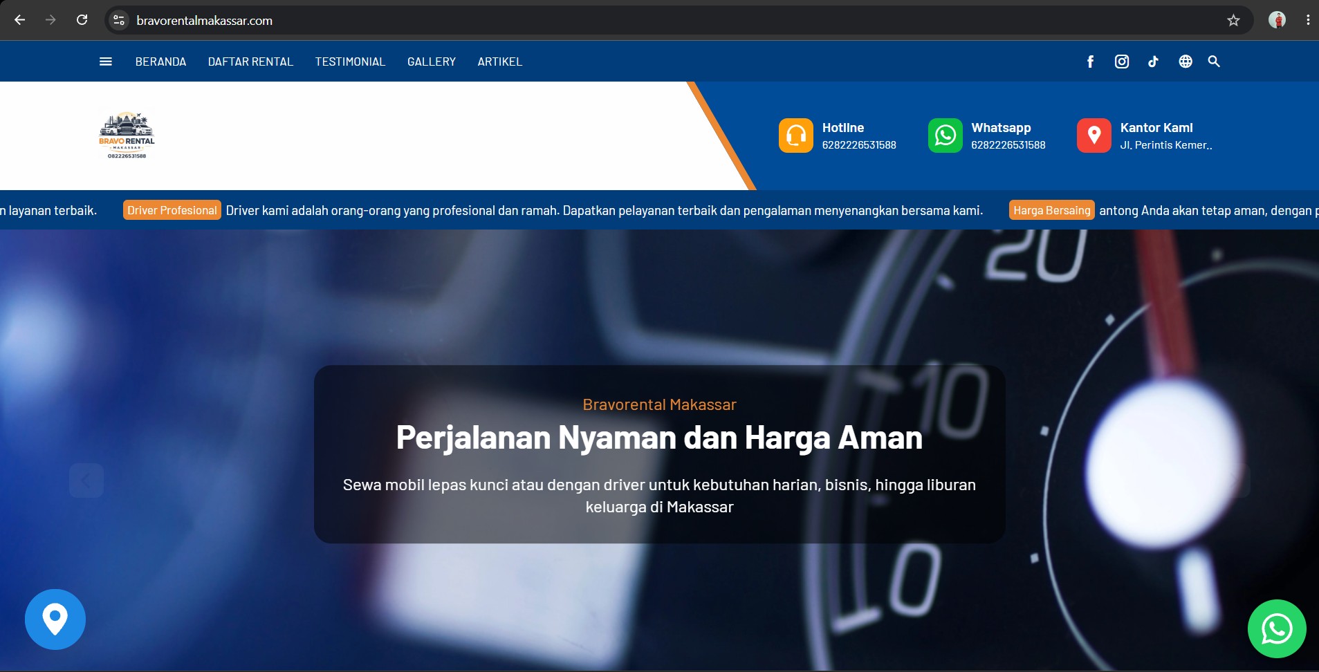 Screenshot Bravo Rental